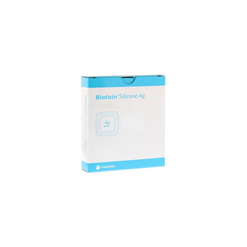 Biatain® Silicone Ag Foam Dressing, W7.5cm x L7.5cm