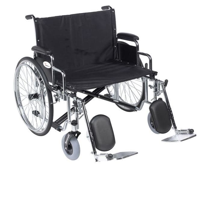 Wheelchair, Elevating Leg Rest, Removable Desk Armrest, Chrome Finish, 300 lb