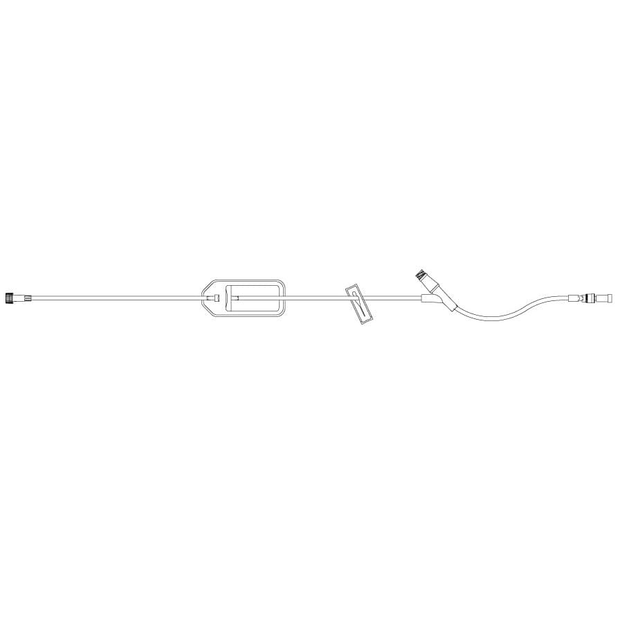 Extension Set, Macrobore, Clave™ Y-Site, 0.2 Micron Filter, 17"