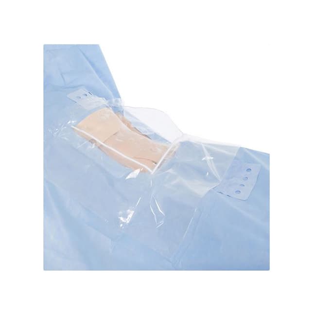 C-Section Fluid Collection Drape, with Triangular Fenestration, W100" x L120" Arm Board 72" Sterile