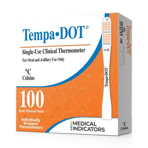 Tempa DOT™ Clinical Thermometer, Celsius Scale, Oral and Axillary N/ST