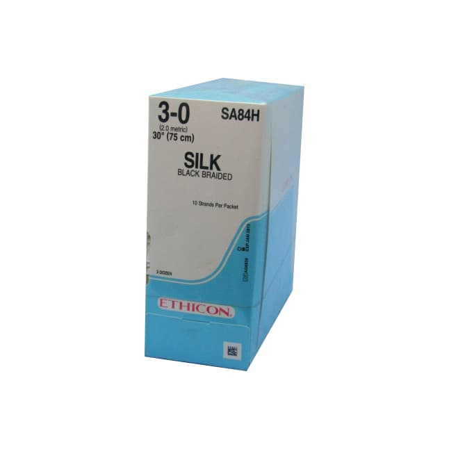 Perma-Hand® Non Absorbable Suture, Silk, Size 3-0, L30" No Needle, Black