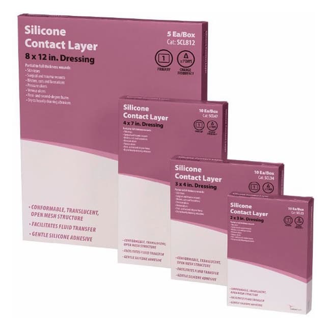 Cardinal Health™ Silicone Contact Layer, 4" x 7"