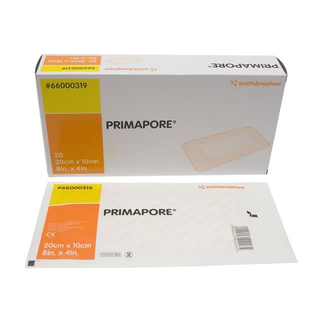PRIMAPORE™ Adhesive Non-Woven Wound Dressing, Post-Operative, 20cm x 10cm