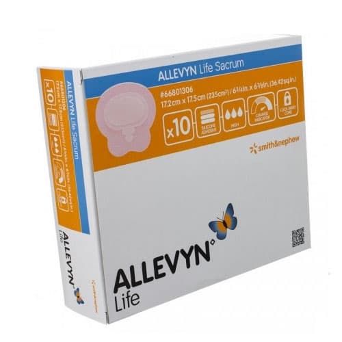 ALLEVYN™ Life Advanced Foam Wound Dressing (5-Layer), Sacrum, Small, 17.2cmx17.5cm