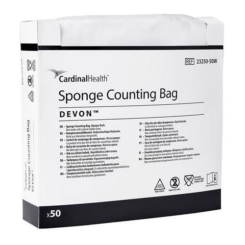 Devon™ Sponge Counting Bag, 5/10 Pocket, White Back