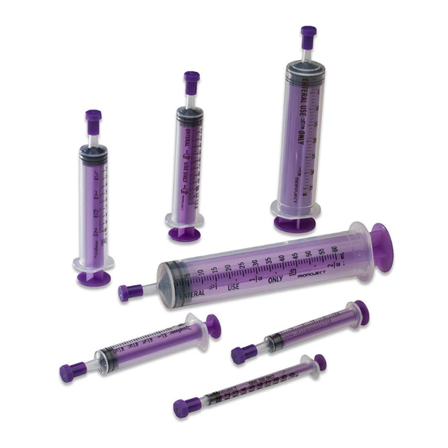 Monoject™ Oral Syringe, Purple, 1mL