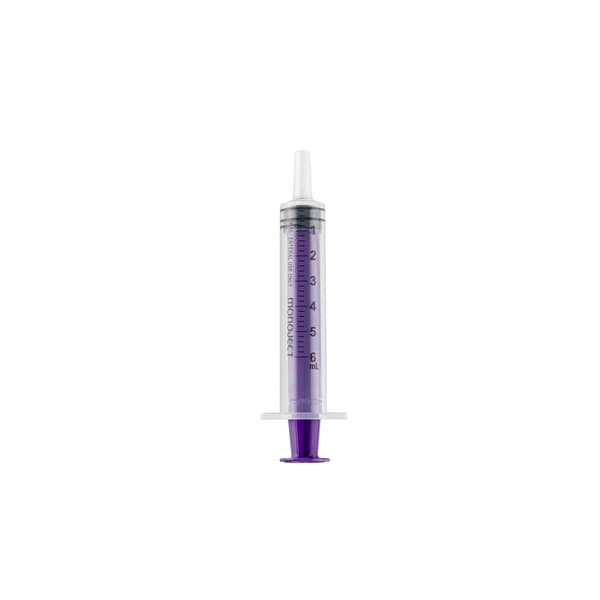 Monoject™ Oral Syringe, 6mL, Non-sterile, Purple