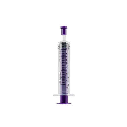 Monoject™ Oral Syringe, 12mL, Sterile, Purple