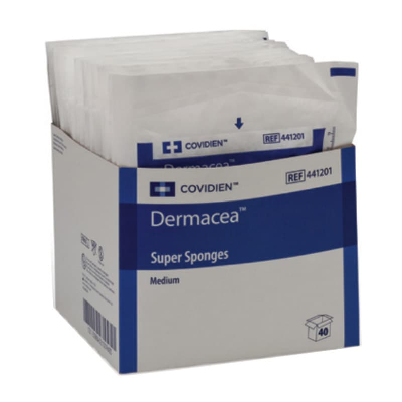 Dermacea™ Woven Super Fluff Gauze Sponge, Medium, Sterile, 6 x 6.75IN