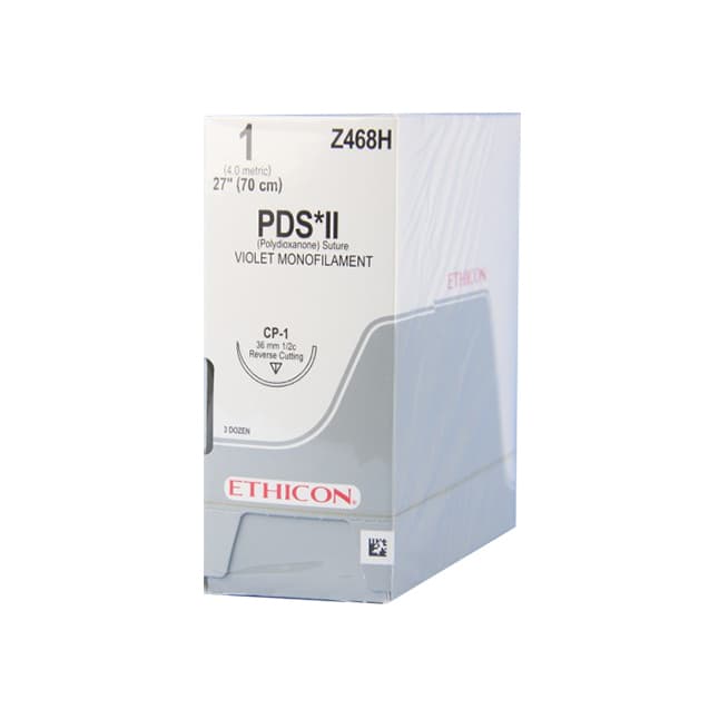 PDS® II Absorbable Suture, Polydioxanone, Size 1, L27" CP-1 Reverse Cutting Needle, Violet