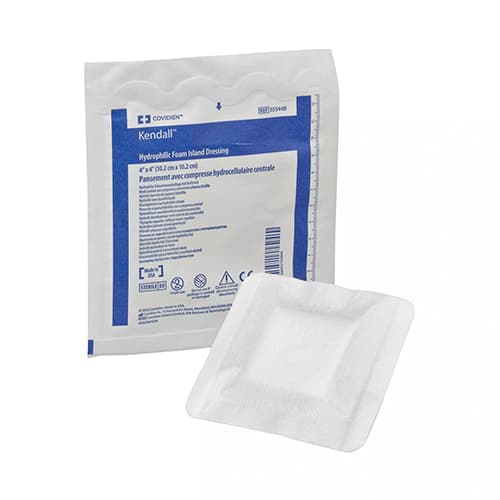 Kendall™ Foam Island Dressing, 6" x 6"