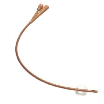 Dover™ Catheter Foley, Silver Coated Silicone, 2-Way, 5cc, Rounded Tip, 12Fr