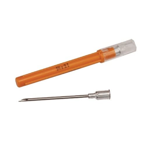 Monoject™ Standard Hypodermic Needles, Rigid Pack With Aluminum Hub 15GA x 1-1/2", Clear - B Bevel
