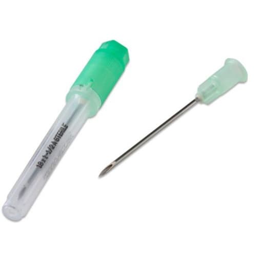 Monoject™ Standard Hypodermic Needle, Polypropylene Hub 18 G x 1-1/2", A , Green