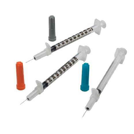 Magellan™Insulin Safety Syringe, Permanent Needle, 3/10 mL, 29 G x 1/2"